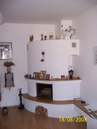 Obezdění krbové vložky (2008 Lhota u Šternberka)